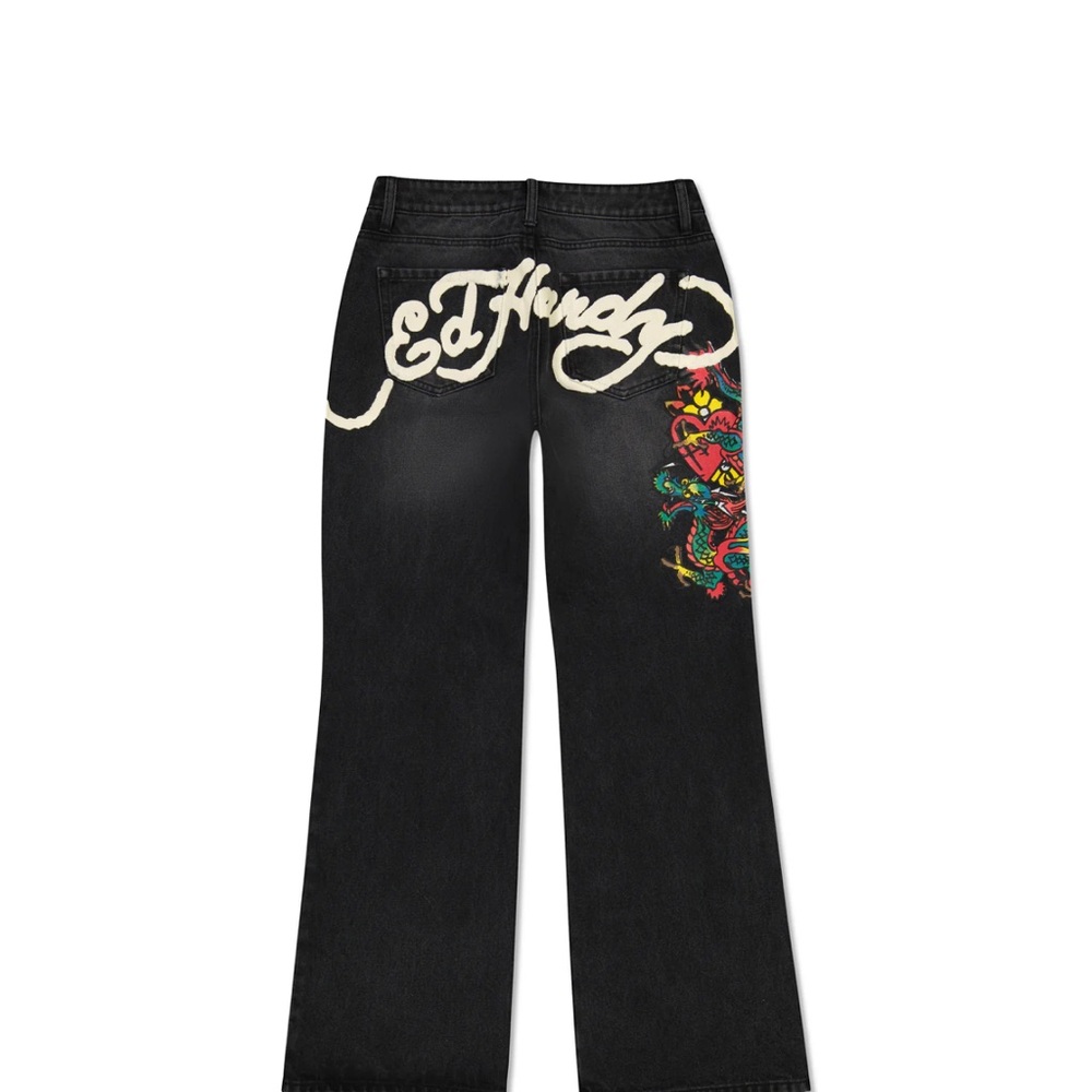 Ed Harding Dragon Low Waist Baggy Jean sharp black.